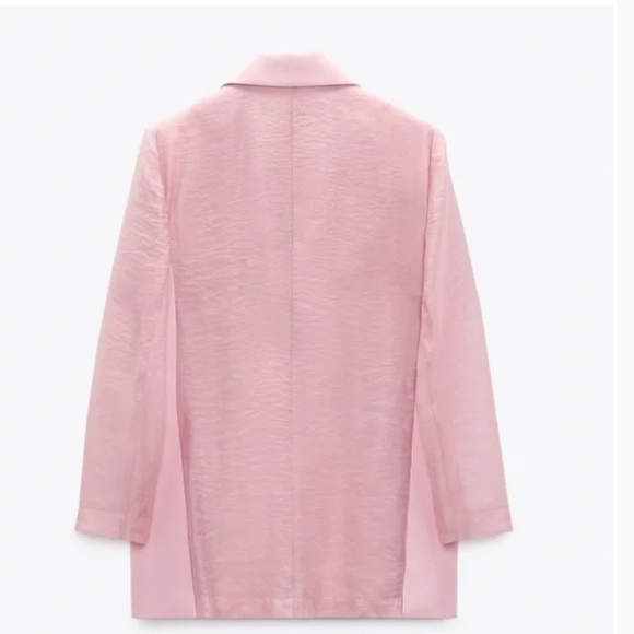 ZARA Chic & Timeless Pink Blazer Size L - Picture 7 of 10
